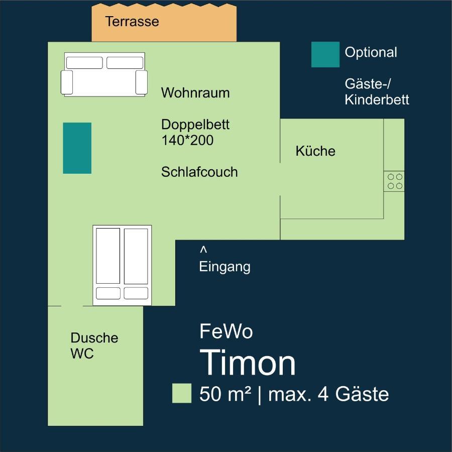 Fewo Timon Grosszuegig Modern Mit Terrasse Ca 50 Qm Hamm  Luaran gambar
